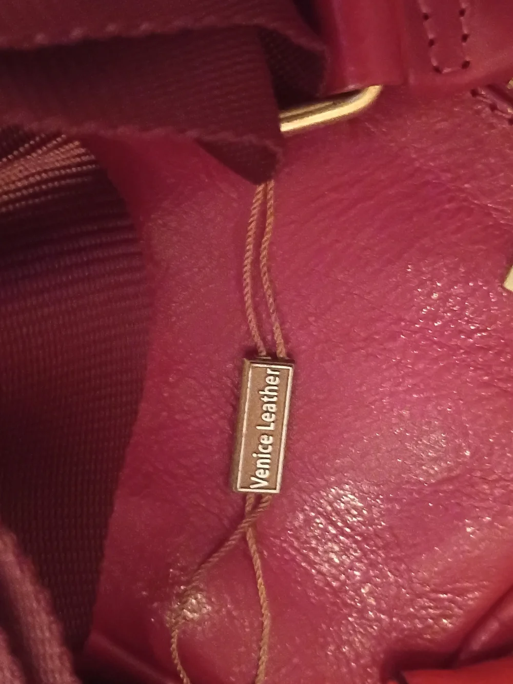 Venice Leather Red Genuine Leather Handbag Made in Italy Shoulder Bag